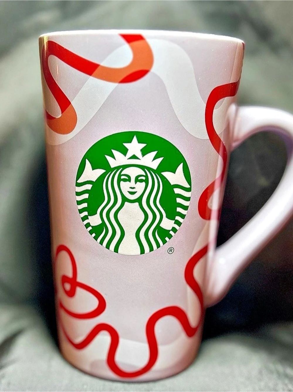 Starbucks 16 fl oz Abstract Swirl Mug Pink Red Abstract Swirl Mug 16 fl oz Like